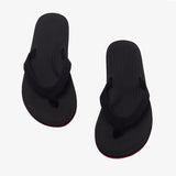 女式人字拖運動鞋鞋底 - 黑色/紅色鞋底