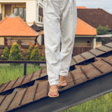 女式人字拖 - 土色淺色