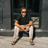 男士人字拖 - 黑色